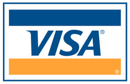 A visa logo is shown on top of the word " visa ".